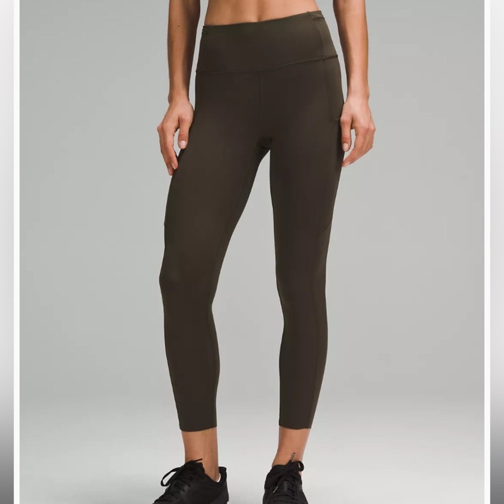 Lululemon fast and free high rise tight 25” dark olive